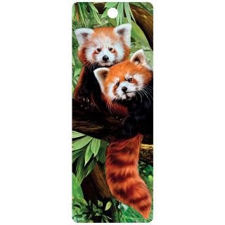 Obrázek z Záložka 3D 15,5x5,7cm - panda červená (25) 
